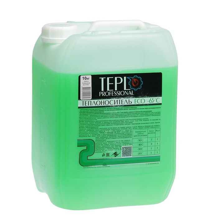 Теплоноситель TEPLO Professional ECO - 65, основа пропиленгликоль ...