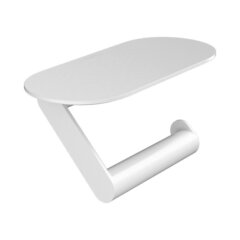 Hansgrohe WallStoris 27928700 Держатель для туалетной бумаги, с полкой (белый матовый) фото