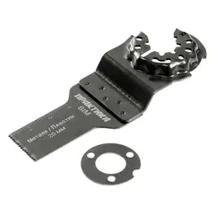 Насадка для МФИ ПРАКТИКА режущая пазовая прямая, BiM, по металлу и дереву, 20 мм, мелкий з (240-171)