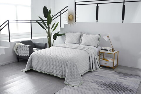 Покрывало 230x250 Sofi De MarkO Элизабет №11 серое