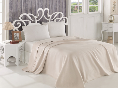 Простыня махровая 200х220 Sofi De MarkO Marta бежевая