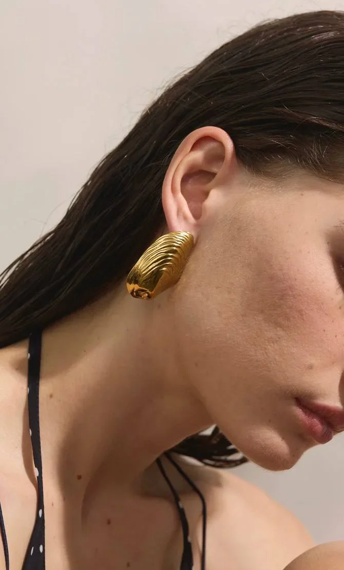 Серьги ракушки, Золотые