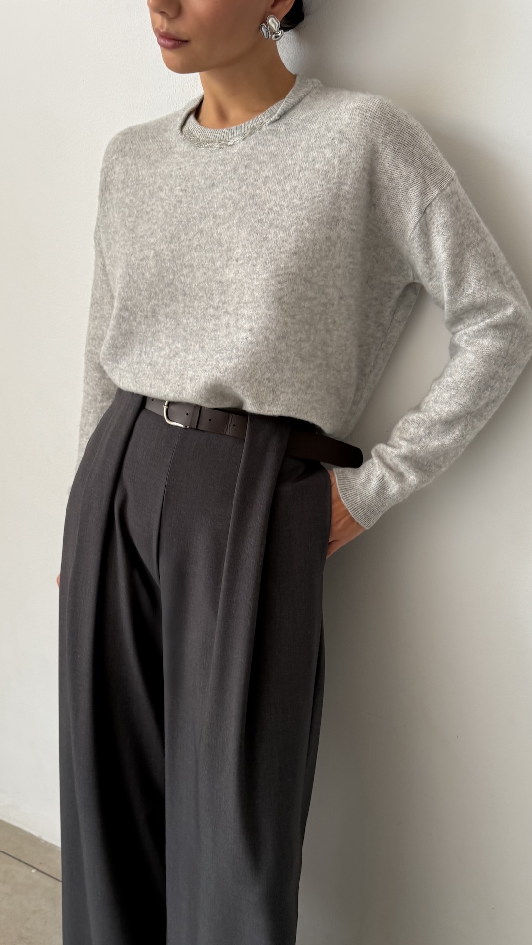 Брюки с двумя складками