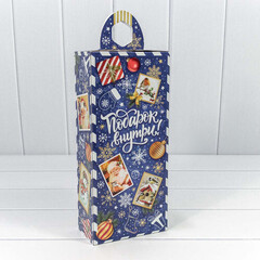 
          Коробка 13.3 х 7.5 х 30 см "Подарочная" Складная (Синий)