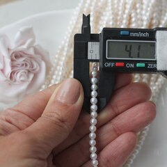 Жемчуг натуральный речной, круглый, 3-4 мм, 1 нить, Ж003