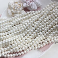 Майорка белая 8 мм, 1 нить, МА003-1 (31см)