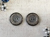 Пуговицы костюмные, d 2,2 см, 2 прокола, серебро