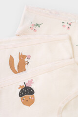 набор трусы/ уп  для девочки  К 1909-3уп/сливки,ягодная полянка Ал