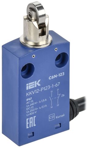 Выкл. конц. C6N-123 верт. толк. с наж. рол. IP67 IEK