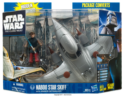 Фигурка Энакин Скайуокер и Звездолет Набу Скифф Война Клонов