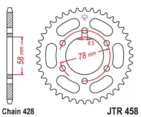 Звезда ведомая JTR458 40