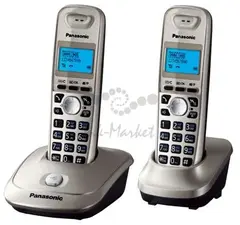 Радио-телефон Dect Panasonic KX-TG2512RUN платиновый (2 трубки) АОН — фото 2