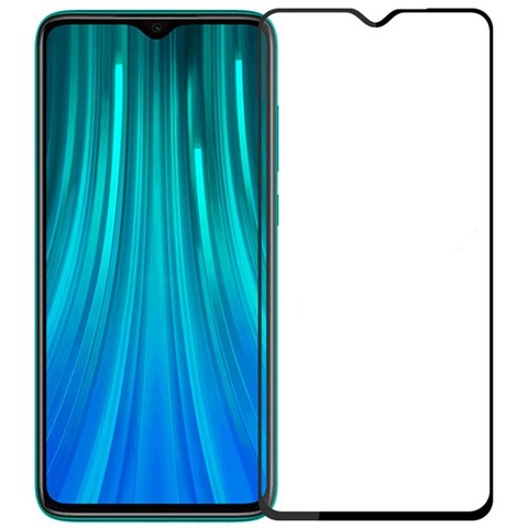 Защитное стекло 6D на весь экран 9H для Xiaomi Redmi 9A (Черная рамка)