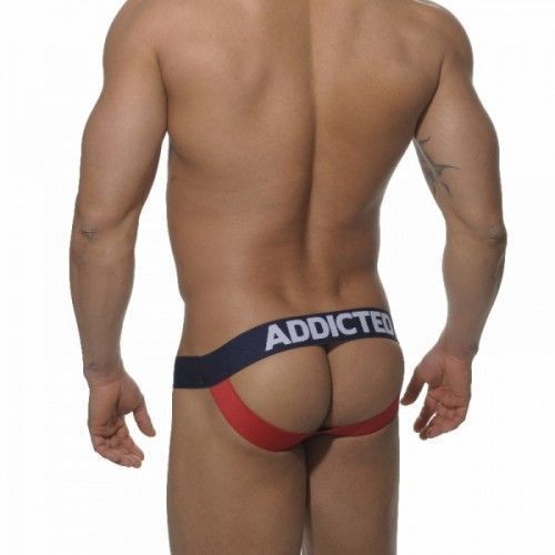Мужские трусы Джоки темно-синие Addicted Jock Tricolor France