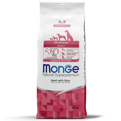 Monge Speciality Line All Breeds Adult Dog Monoprotein Beef&Rice