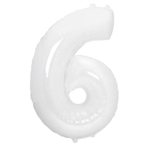 Цифра «6» белая
