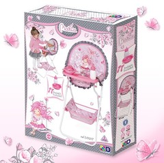 DeCuevas Стульчик для кормления для куклы складной с посудой серия 