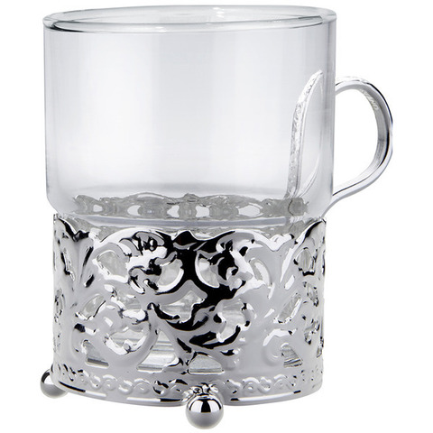 Набор из стакана с подстаканником 7х9см Queen Anne Королевский