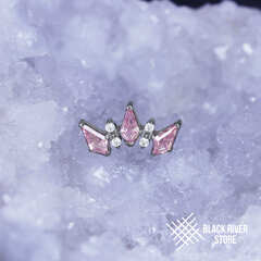 5K Rhombic Pink & Crystal