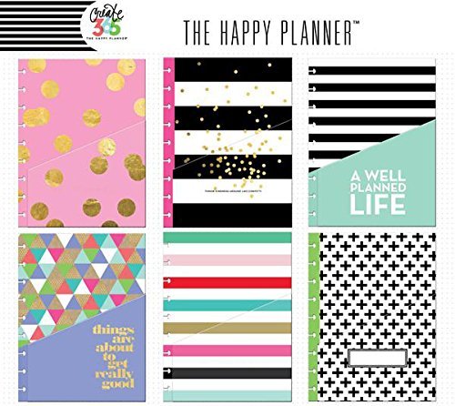 Кармашки для ежедневника Create 365 Happy Planner Double-Sided Pocket Folders - Well Planned Life -6шт.