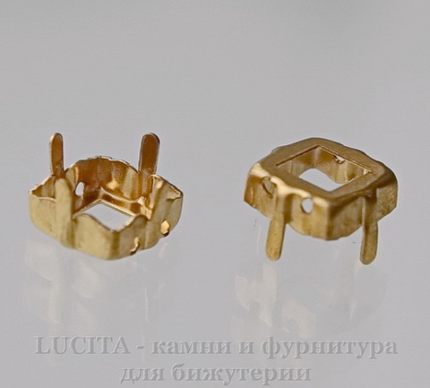 4428/S Сеттинг - основа Сваровски для страза 8х8 мм (цвет - латунь)