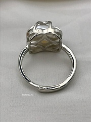 Кольцо серебро с жемчужным камнем