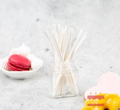 Палочки бумажные для Cake pops (белые, 10 см, 50 шт)