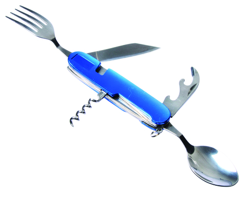 Набор столовых приборов в одном предмете, разборный на 2 части AceCamp Detachable Cutlery Set