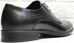 Модельные туфли мужские кожаные черные Ikoc 3416-1 Black Leather.