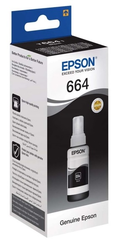 Чернила черные Epson для L100, L110, L120, L1300, L200, L210, L300, L350, L355, L550, L486 (70 мл) C13T66414A