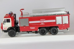 KAMAZ-53215 AV-20 air-foam extinguishing fire brigade #42 SPB LOMO-AVM 1:43