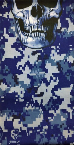 Картинка бандана-труба Skully Wear Tube skull camo Marpat Blue USN - 3