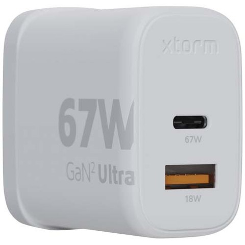 Xtorm XEC067G GaN² Ultra сетевое зарядное устройство мощностью 67 Вт, вилка стандарта Великобритании