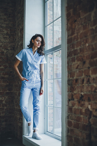 Комбинезон м92 сансара голубой1112/белый