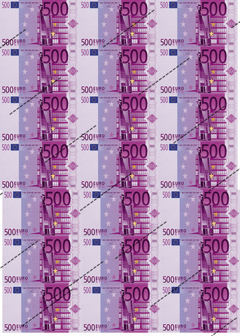 Сахарная картинка 500 Евро 3