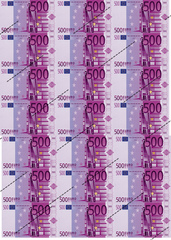 Сахарная картинка 500 Евро 3