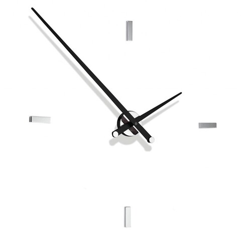 Часы Nomon Tacon 4 L Black. (основа - хромированная сталь/стрелки - черный лак) D=100см