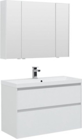 Aquanet 240468 Набор мебели Гласс 100 цв.белый (240468)