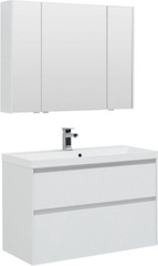 Aquanet 240468 Набор мебели Гласс 100 цв.белый (240468) фото