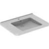 Раковина Geberit Renova Comfort Square, безбарьерная: B=75см, T=55см, Отверстие под смеситель=По центру, Перелив=На виду, Белый