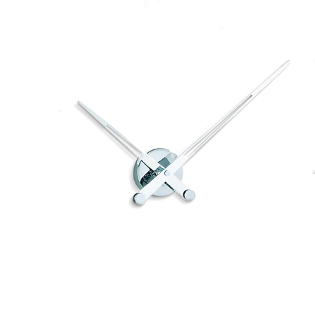 Часы Nomon  Axioma i WHITE. (основание - хромированная сталь/стрелки - белый лак) D=60см