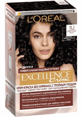 Краска д/волос L'OREAL EXCELLENCE 1 U Универсальная Черный ФРАНЦИЯ