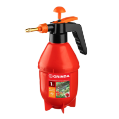 GRINDA PS-1E, объем 1 л, ручной, с удлинённым соплом, колба из полиэтилена, помповый опрыскиватель (40366)