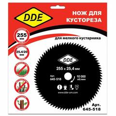 Нож для триммера DDE WOOD CUT 80 зубьев, 255 х 25,4 мм  (толщина = 1,4 мм)