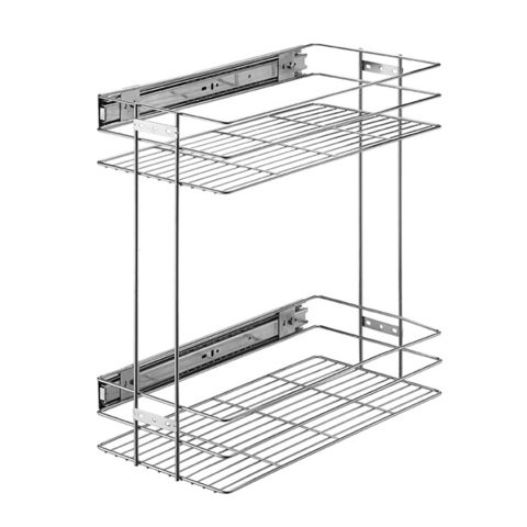 Корзина выкатная на 2 полки 477х246х505мм, модуль 300мм, без крепления