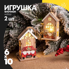 
          игрушка елочная 2шт набор 10см светящаяся (дерево)