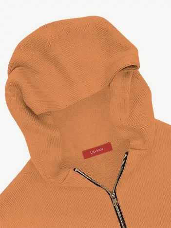 Толстовка на замке из мягкой шерсти