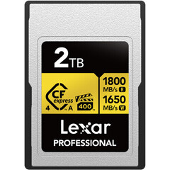 Карта памяти Lexar 2TB Professional GOLD CFexpress 4.0 Type A 1800/1650/400