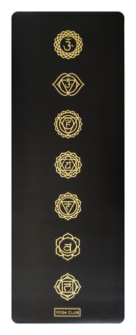 Каучуковый йога коврик Chakras Gold Pro 185*68*4,5 см