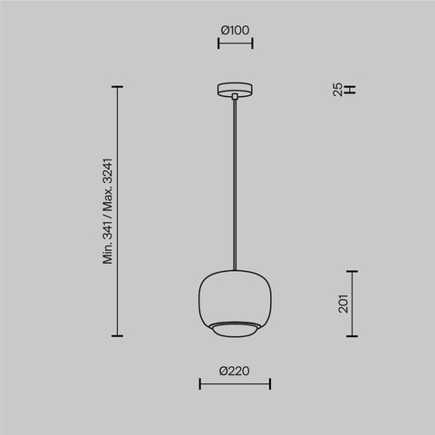 Подвесной светодиодный светильник Maytoni Brio MOD466PL-L12B3K